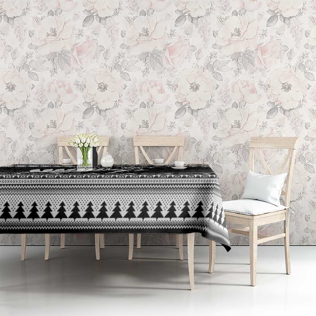 New Zealand Christmas Rugby Personalised Tablecloth Meri Kirihimete All Black Maori - Polynesian Pride