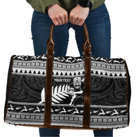 New Zealand Christmas Rugby Personalised Travel Bag Meri Kirihimete All Black Maori - Polynesian Pride