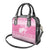 New Zealand Christmas Rugby Personalised Shoulder Handbag Meri Kirihimete All Black Maori Pink Version - Polynesian Pride