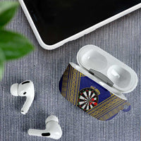 Personalised Niue Darts AirPods Case Dart Board Hiapo Pattern - Polynesian Pride