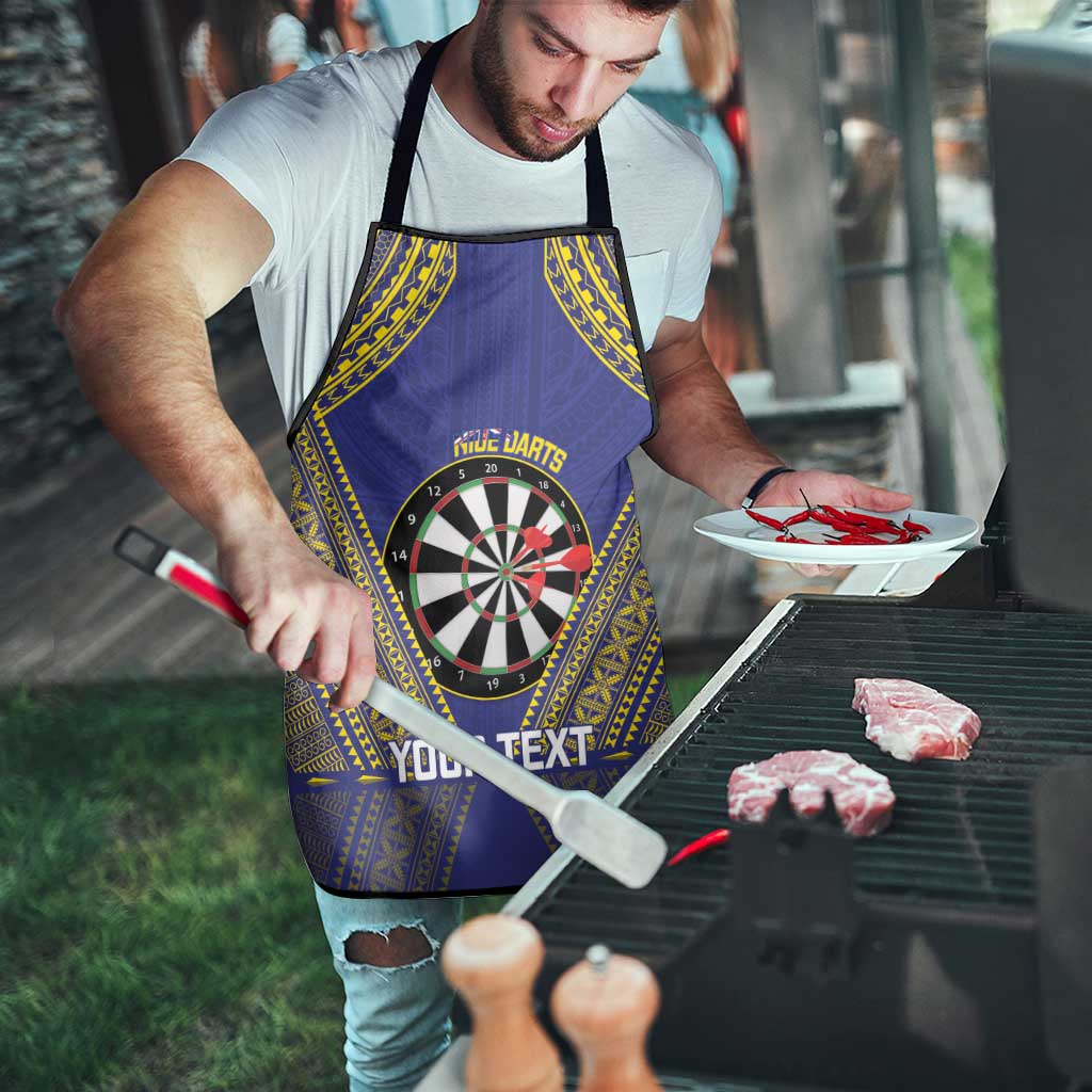 Personalised Niue Darts Apron Dart Board Hiapo Pattern - Polynesian Pride