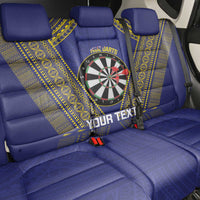 Personalised Niue Darts Back Car Seat Cover Dart Board Hiapo Pattern - Polynesian Pride