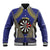 Personalised Niue Darts Baseball Jacket Dart Board Hiapo Pattern - Polynesian Pride