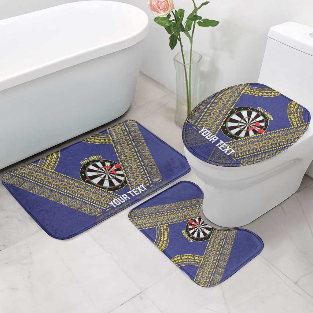 Personalised Niue Darts Bathroom Set Dart Board Hiapo Pattern - Polynesian Pride