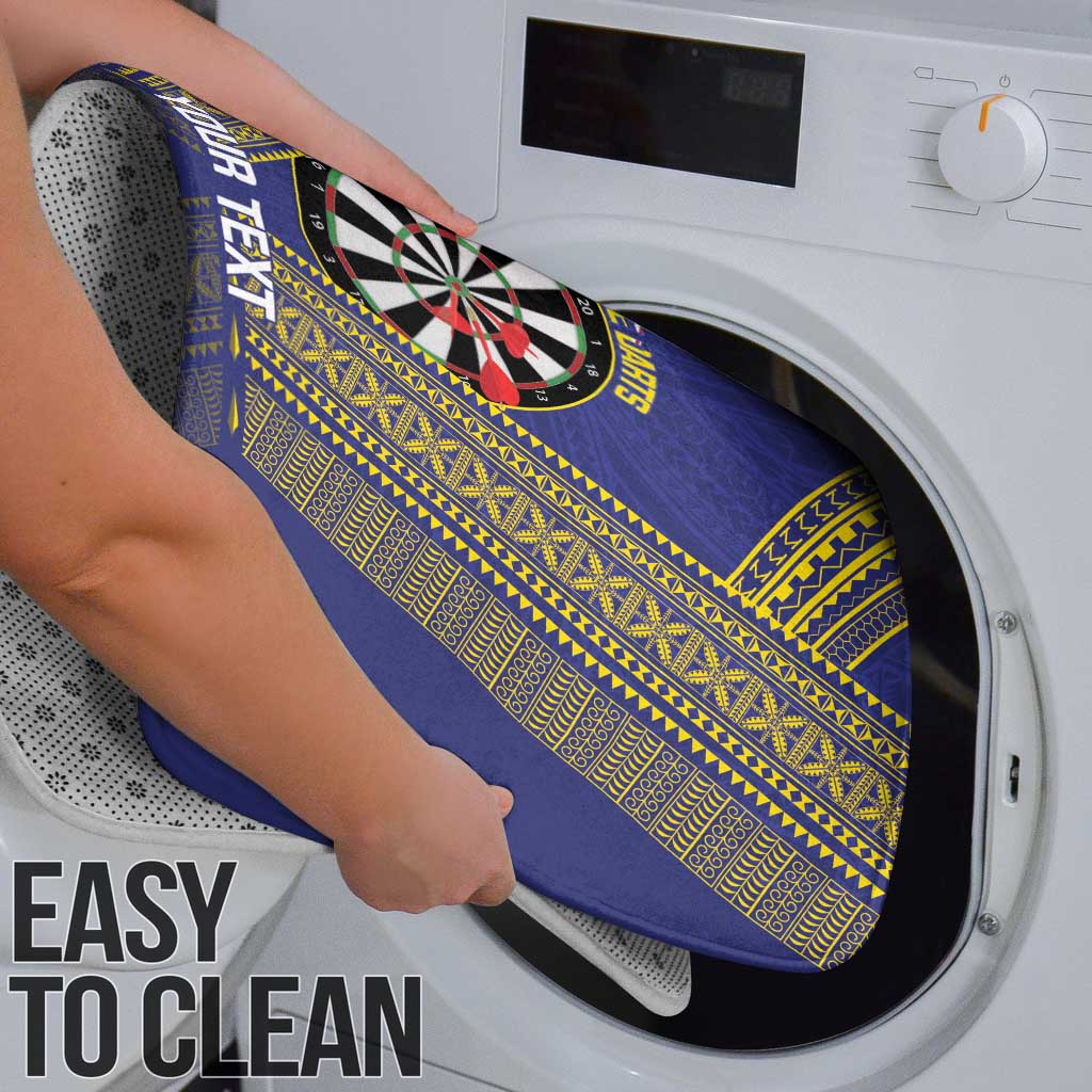 Personalised Niue Darts Bathroom Set Dart Board Hiapo Pattern - Polynesian Pride