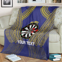 Personalised Niue Darts Blanket Dart Board Hiapo Pattern - Polynesian Pride