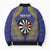 Personalised Niue Darts Bomber Puffer Jacket Dart Board Hiapo Pattern - Polynesian Pride