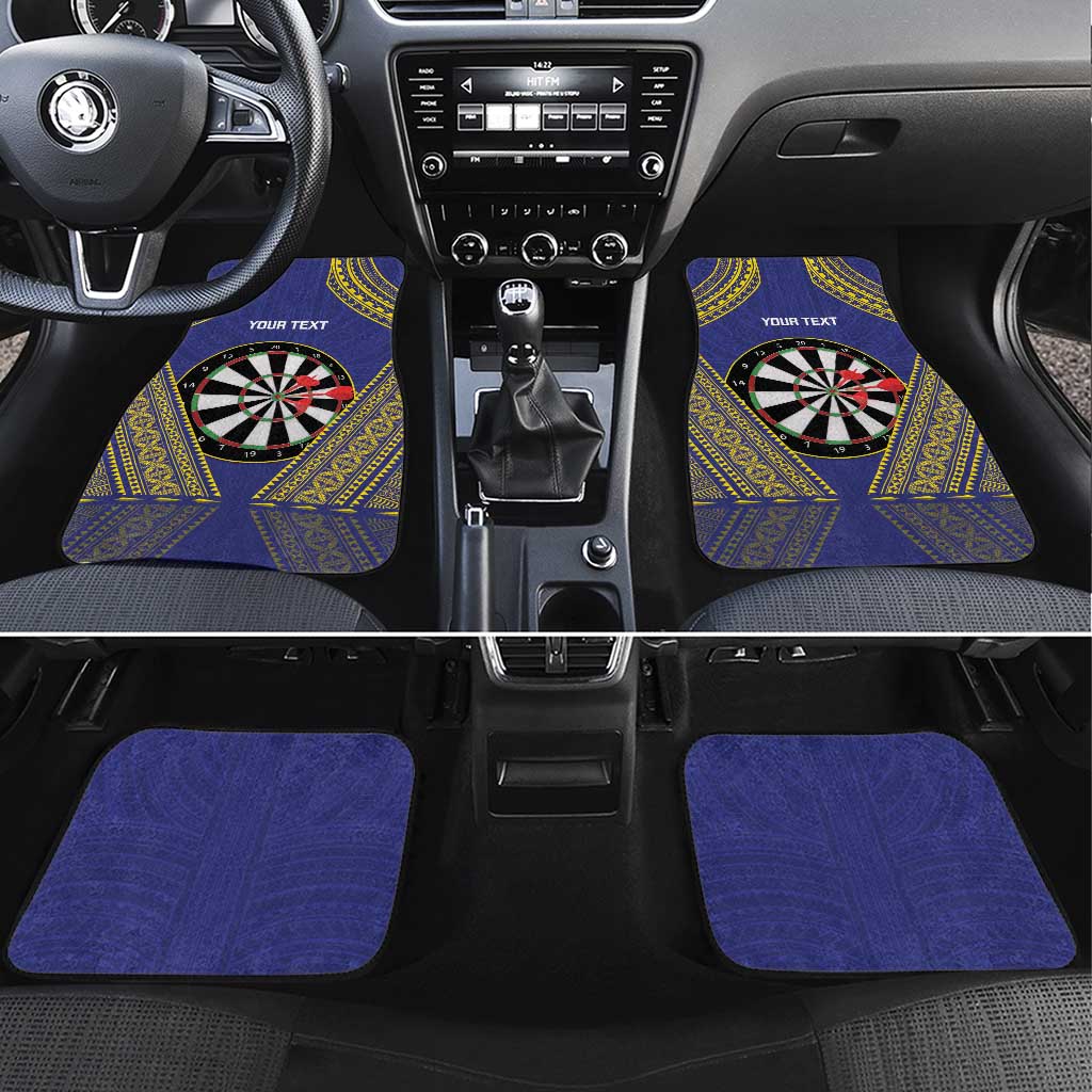 Personalised Niue Darts Car Mats Dart Board Hiapo Pattern - Polynesian Pride
