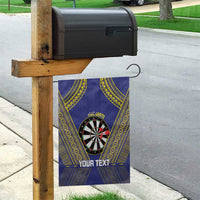 Personalised Niue Darts Garden Flag Dart Board Hiapo Pattern - Polynesian Pride