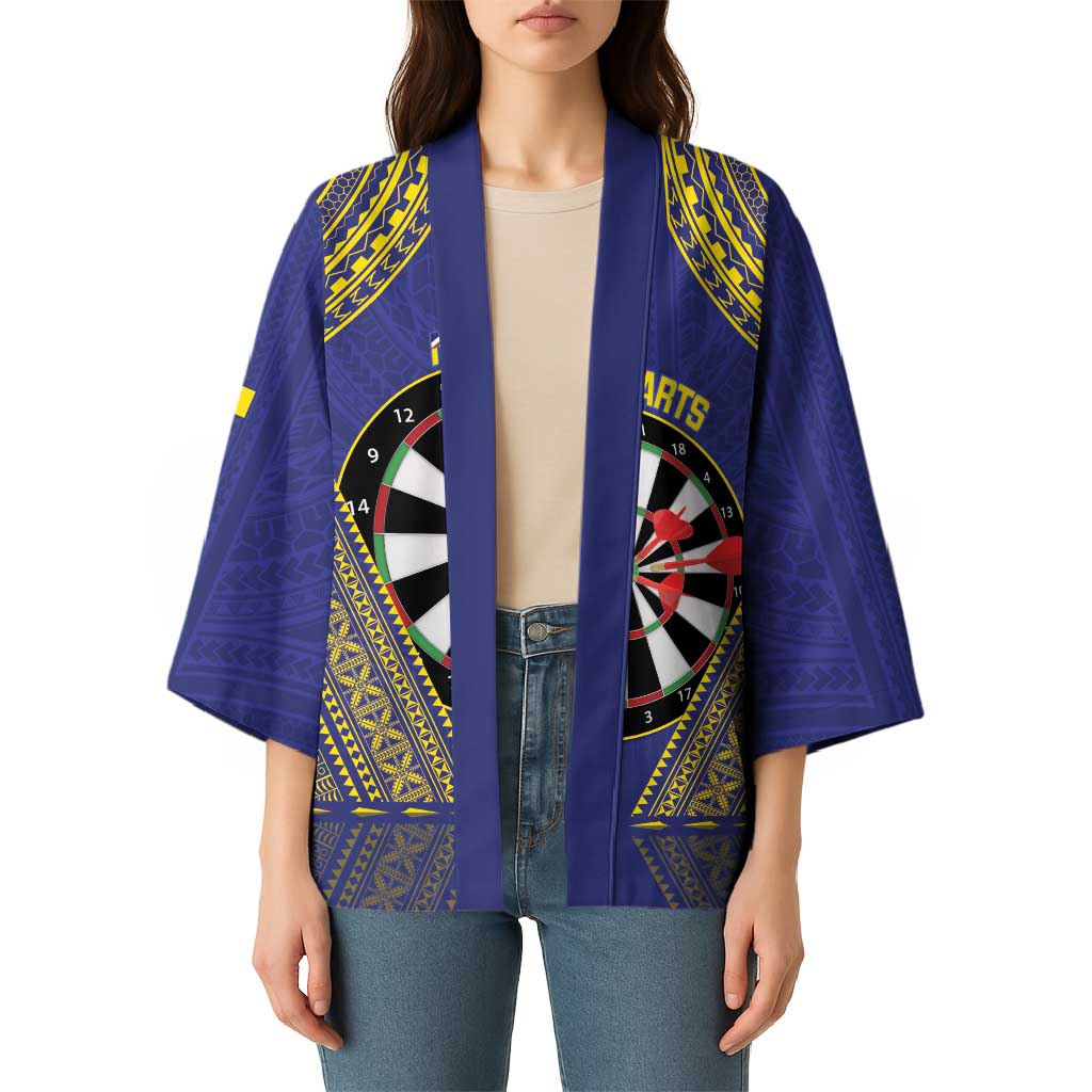 Personalised Niue Darts Kimono Dart Board Hiapo Pattern - Polynesian Pride