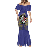 Personalised Niue Darts Mermaid Dress Dart Board Hiapo Pattern - Polynesian Pride