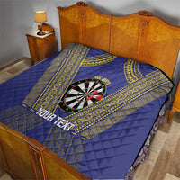 Personalised Niue Darts Quilt Dart Board Hiapo Pattern - Polynesian Pride