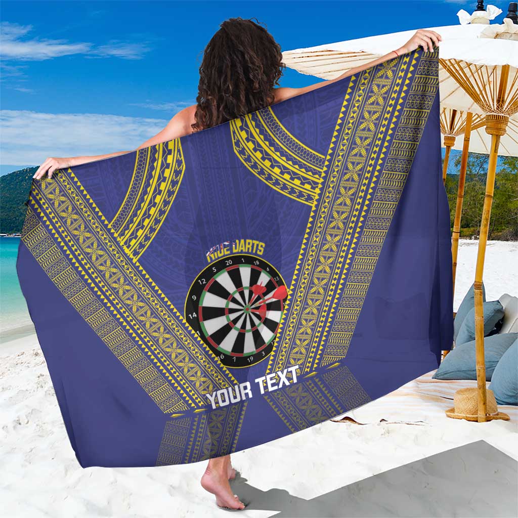 Personalised Niue Darts Sarong Dart Board Hiapo Pattern - Polynesian Pride