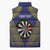 Personalised Niue Darts Sleeveless Puffer Jacket Dart Board Hiapo Pattern - Polynesian Pride
