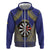 Personalised Niue Darts Zip Hoodie Dart Board Hiapo Pattern - Polynesian Pride