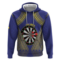 Personalised Niue Darts Zip Hoodie Dart Board Hiapo Pattern - Polynesian Pride
