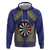 Personalised Niue Darts Zip Hoodie Dart Board Hiapo Pattern - Polynesian Pride