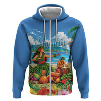 Hawaii Makahiki Hoodie Hawaiian New Year Tropical Vibes LT14 Zip Hoodie Blue - Polynesian Pride