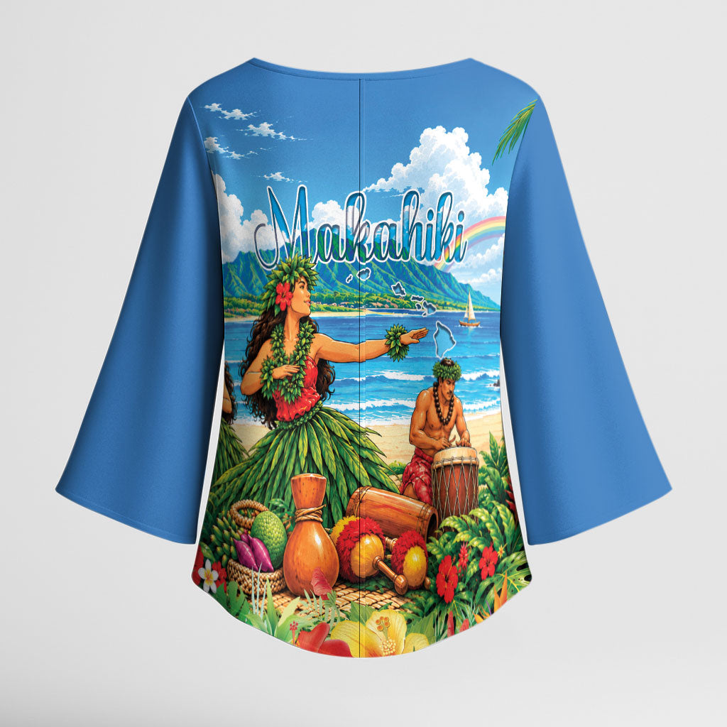 Hawaii Makahiki Kimono Sleeve Blouse Hawaiian New Year Tropical Vibes LT14 - Polynesian Pride