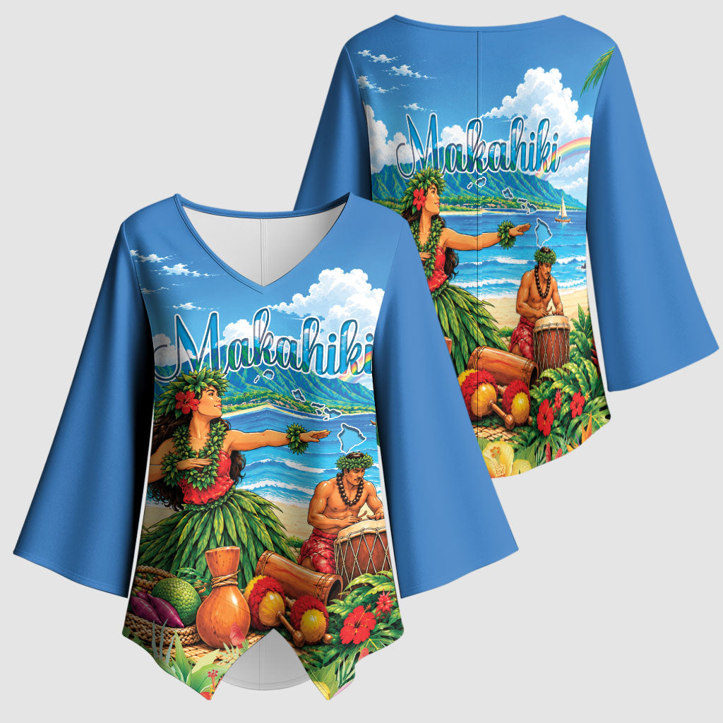 Hawaii Makahiki Kimono Sleeve Blouse Hawaiian New Year Tropical Vibes LT14 - Polynesian Pride