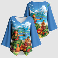 Hawaii Makahiki Kimono Sleeve Blouse Hawaiian New Year Tropical Vibes LT14 - Polynesian Pride