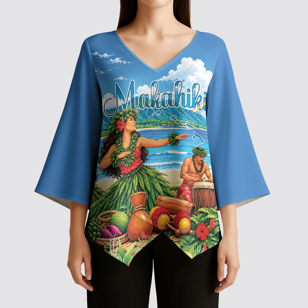 Hawaii Makahiki Kimono Sleeve Blouse Hawaiian New Year Tropical Vibes LT14 - Polynesian Pride