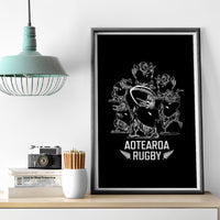 New Zealand Silver Fern Rugby Canvas Wall Art Haka Aotearoa Kiwi Dance LT14 - Polynesian Pride