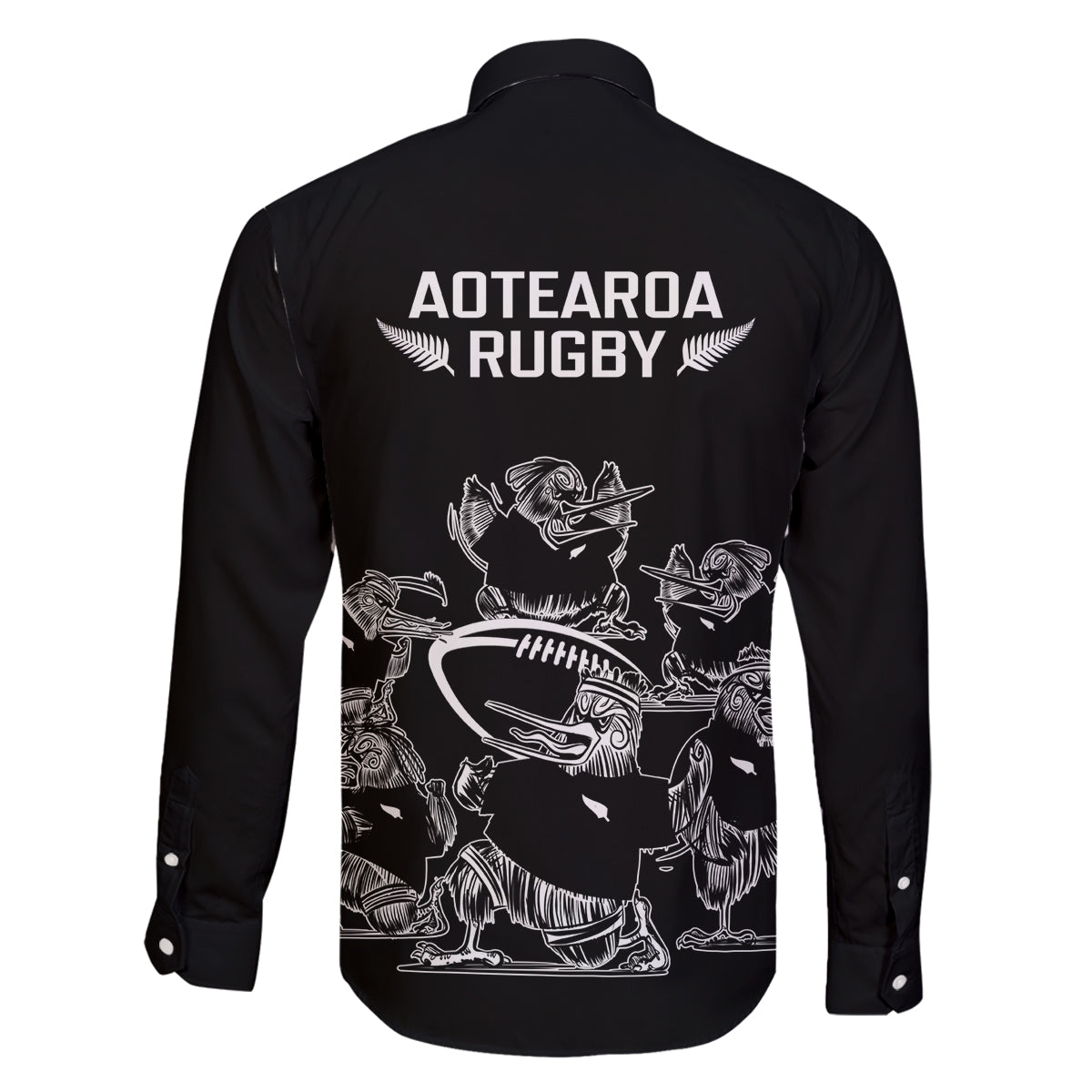New Zealand Silver Fern Rugby Family Matching Off Shoulder Short Dress and Hawaiian Shirt Haka Aotearoa Kiwi Dance LT14 - Polynesian Pride
