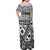 Black Bula Fiji Family Matching Off Shoulder Maxi Dress and Hawaiian Shirt Unique Masi Tapa Pattern