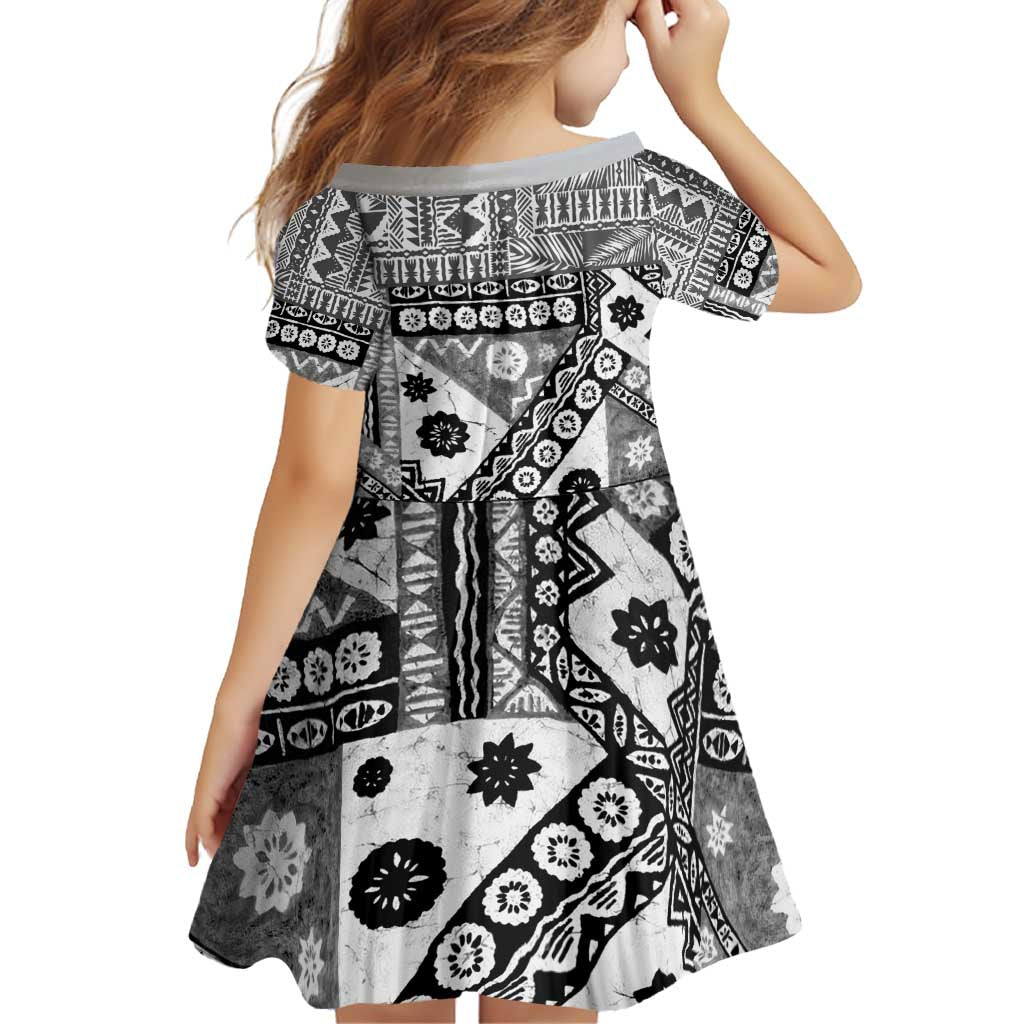 Black Bula Fiji Family Matching Puletasi and Hawaiian Shirt Unique Masi Tapa Pattern