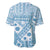 Blue Bula Fiji Baseball Jersey Unique Masi Tapa Pattern