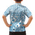 Blue Bula Fiji Family Matching Off Shoulder Maxi Dress and Hawaiian Shirt Unique Masi Tapa Pattern