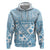 Blue Bula Fiji Hoodie Unique Masi Tapa Pattern