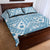 Blue Bula Fiji Quilt Bed Set Unique Masi Tapa Pattern