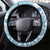 Blue Bula Fiji Steering Wheel Cover Unique Masi Tapa Pattern