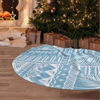 Blue Bula Fiji Tree Skirt Unique Masi Tapa Pattern