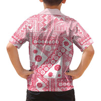 Pink Bula Fiji Hawaiian Shirt Unique Masi Tapa Pattern