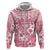 Pink Bula Fiji Hoodie Unique Masi Tapa Pattern