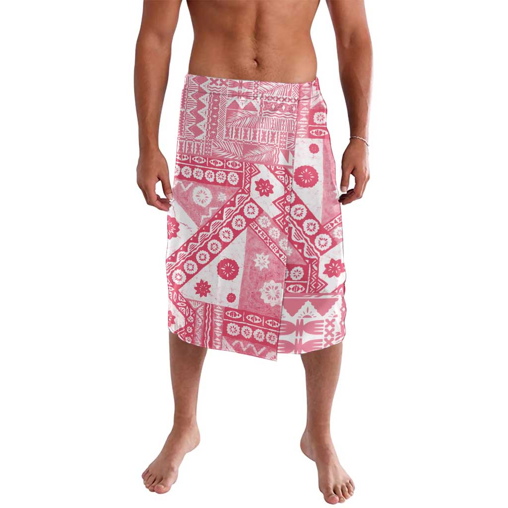 Pink Bula Fiji Lavalava Unique Masi Tapa Pattern