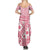 Pink Bula Fiji Summer Maxi Dress Unique Masi Tapa Pattern