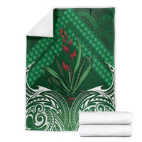 Rongoa Maori New Zealand Harakeke Blanket NZ Weaving Pattern Green LT14 - Polynesian Pride