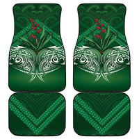 Rongoa Maori New Zealand Harakeke Car Mats NZ Weaving Pattern Green LT14 - Polynesian Pride