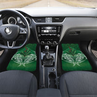 Rongoa Maori New Zealand Harakeke Car Mats NZ Weaving Pattern Green LT14 Set 2pcs - Front Green - Polynesian Pride