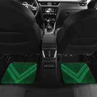 Rongoa Maori New Zealand Harakeke Car Mats NZ Weaving Pattern Green LT14 Set 2pcs - Back Green - Polynesian Pride