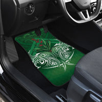 Rongoa Maori New Zealand Harakeke Car Mats NZ Weaving Pattern Green LT14 - Polynesian Pride