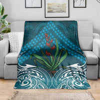 Rongoa Maori New Zealand Harakeke Blanket NZ Weaving Pattern Dark Teal LT14 - Polynesian Pride