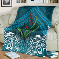 Rongoa Maori New Zealand Harakeke Blanket NZ Weaving Pattern Dark Teal LT14 - Polynesian Pride