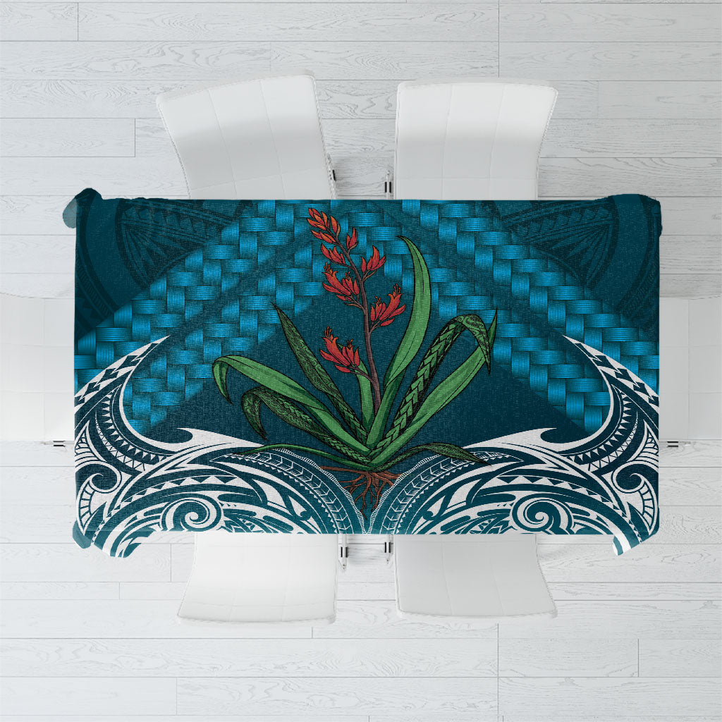 Rongoa Maori New Zealand Harakeke Tablecloth NZ Weaving Pattern Dark Teal LT14 Dark Teal - Polynesian Pride