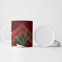 Rongoa Maori New Zealand Harakeke Ceramic Mug NZ Weaving Pattern Red LT14 - Polynesian Pride
