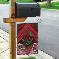 Rongoa Maori New Zealand Harakeke Garden Flag NZ Weaving Pattern Red LT14 - Polynesian Pride